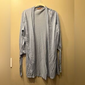 Light Blue Open Front Cardigan
